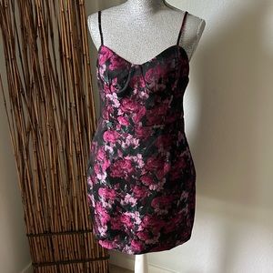 NWOT {Lulu’s} Floral Jacquard mini dress